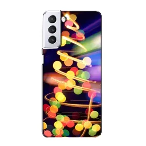 Чохол з принтом «Ялинка в огоньках» для Samsung Galaxy S21