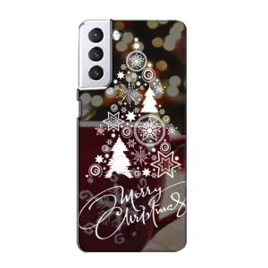Рождественские Чехлы для Samsung Galaxy S21 (VPrint) (Елочка узорная)