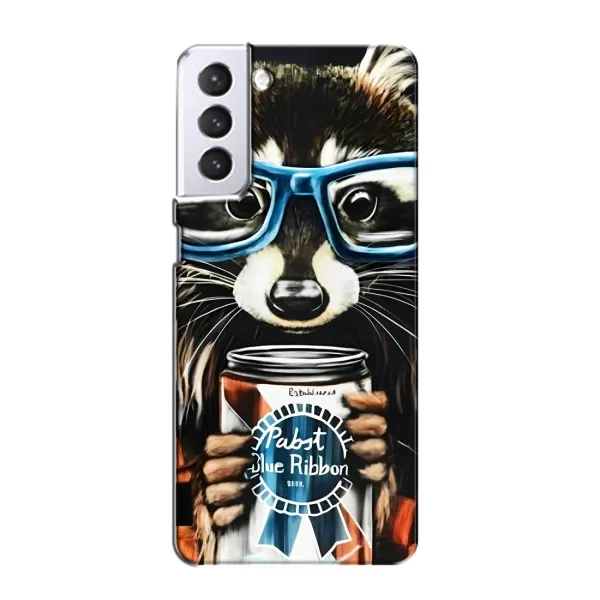 Чохол з принтом «Єнот з банкою» для Samsung Galaxy S21 Чохол з принтом «Єнот з банкою» для Samsung Galaxy S21