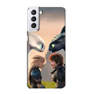 Чехол как приручить дракона на Samsung Galaxy S21 (Иккинг и Астрид)