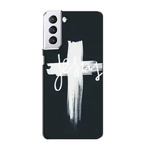 Чехол для Samsung Galaxy S21 (AlphaPrint) - (Христианские) (Иисус)