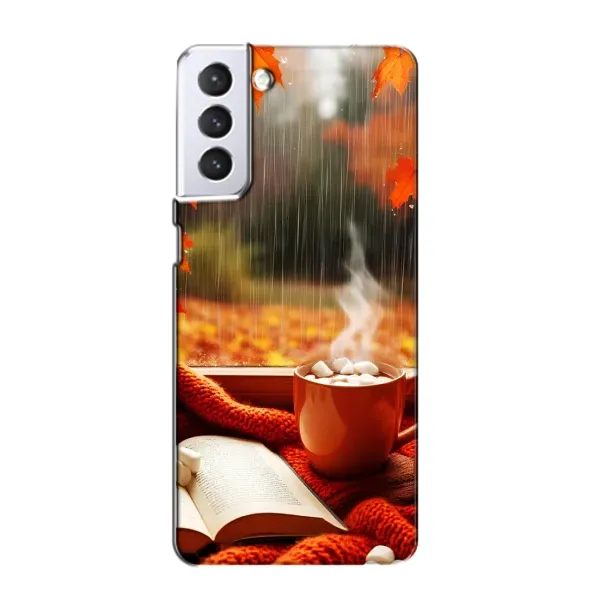 Чехол с принтом «Кофе и дождь» для Samsung Galaxy S21