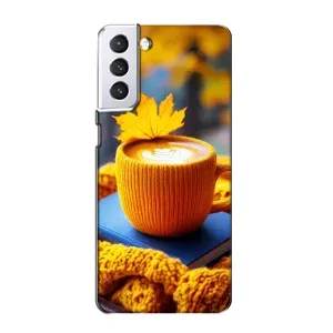 Чехол с принтом «Кофе на желтом пледе» для Samsung Galaxy S21