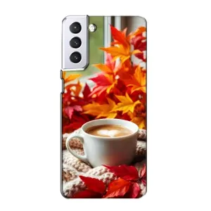 Чохол з унікальним дизайном 'Осінь з кавою' для Samsung Galaxy S21