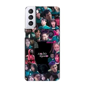 Чехол Гра в кальмара для Samsung Galaxy S21 (Коллаж Игра кальмара)