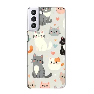 Чехол с принтом «Коллаж котов» для Samsung Galaxy S21