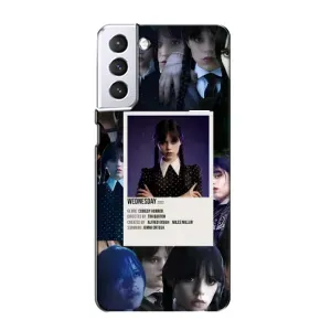 Чехлы Венсдей на Samsung Galaxy S21 Уэнсдей (AlphaPrint) (коллаж Уэнздей)