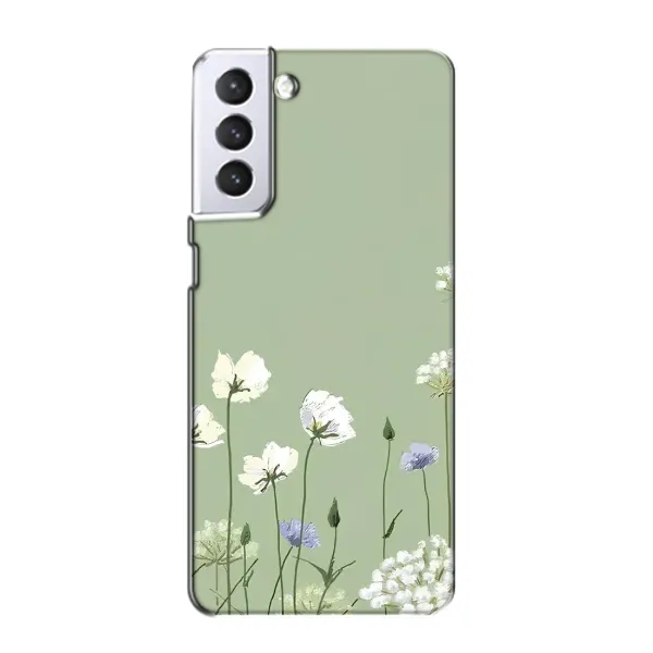Чохол з принтом «Квіти на зеленому» для Samsung Galaxy S21 Чохол з принтом «Квіти на зеленому» для Samsung Galaxy S21