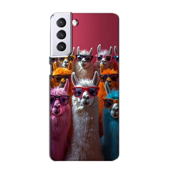 Чехол с принтом «Ламы в очках» для Samsung Galaxy S21
