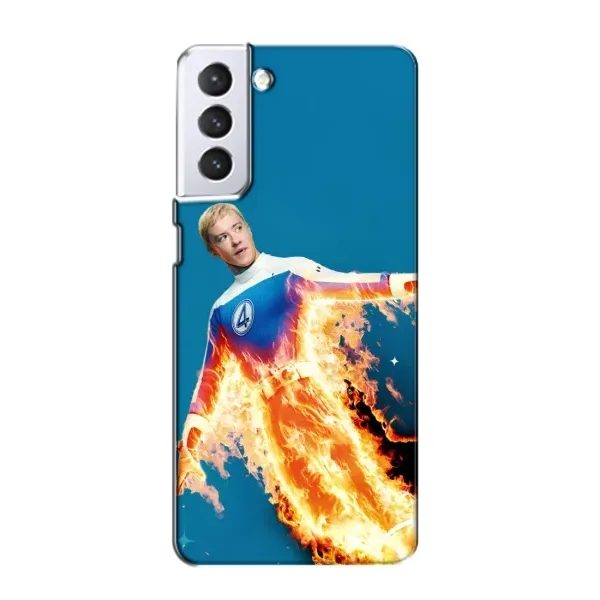 Чехол с принтом «Человек-факел в огне» для Samsung Galaxy S21 Чехол с принтом «Человек-факел в огне» для Samsung Galaxy S21