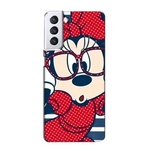 Эксклюзивный чехол для Samsung Galaxy S21 (AlphaPrint - Мультяшные) (Маус в очках)