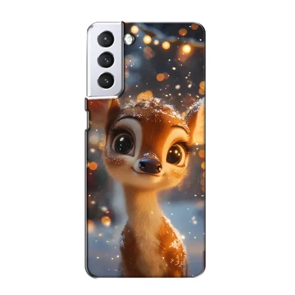 Чехол с принтом «Олененок среди гирлянд» для Samsung Galaxy S21