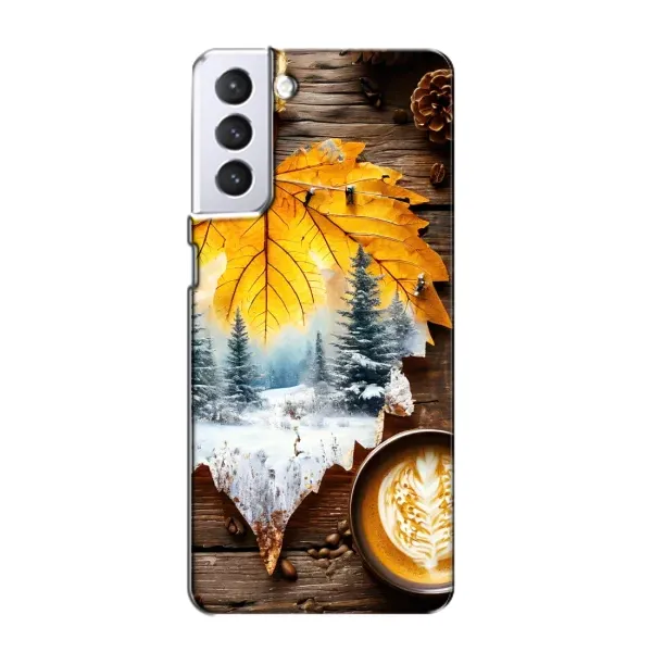 Чехол с принтом «Осенне-зимний кофе» для Samsung Galaxy S21