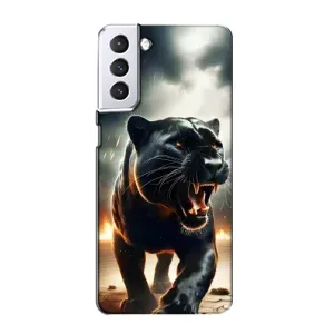 Чохол з картинкою 'Хижаки' для Samsung Galaxy S21 (Чорна пантера)