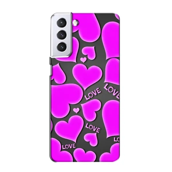 Чехол с принтом «Pink hearts» для Samsung Galaxy S21 Чехол с принтом «Pink hearts» для Samsung Galaxy S21