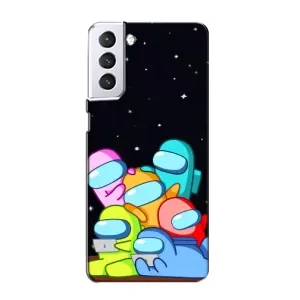 Чехол Амонг Ас для Samsung Galaxy S21 (AlphaPrint) (Скины в космосе)