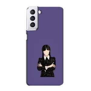 Чехлы Венсдей на Samsung Galaxy S21 Уэнсдей (AlphaPrint) (Уэнздей в черном)