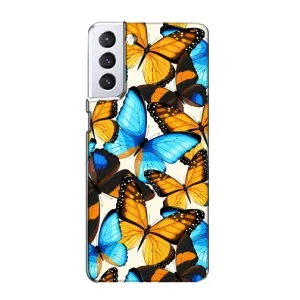 Чохол з принтом для Samsung Galaxy S21 - (Прикольні) (AlphaPrint) (Яскраві метелики)
