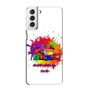 Чехол Амонг Ас для Samsung Galaxy S21 (AlphaPrint) (Яркий АмонгАс)