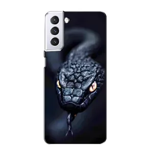 Чохол з картинкою 'Хижаки' для Samsung Galaxy S21 (Чорна змія)