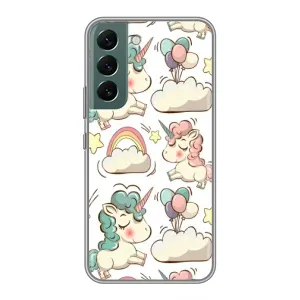 Чехол для Самсунг С22 Плюс - (Единорожки - Новинки) (AlphaPrint) (Единорожки)