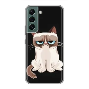 Чехол с принтом для Samsung Galaxy S22 Plus (AlphaPrint) Модные коты (Грустный кот)