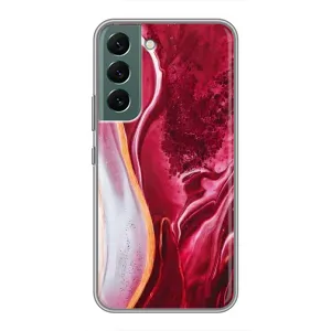 Чохол для Самсунґ Галаксі S22 Плюс - з принтом (Дизайнерські) (AlphaPrint) (Мрамор червоний)