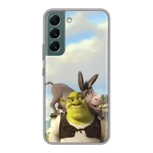 Чехол с мультфильмом Шрек на Samsung Galaxy S22 Plus (Шрек и Осел)