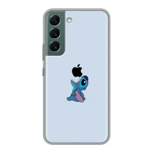 Чехол с принтом Стич на Samsung Galaxy S22 Plus (Stitch apple)