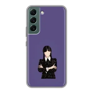 Чехлы Венсдей на Samsung Galaxy S22 Plus Уэнсдей (AlphaPrint) (Уэнздей в черном)