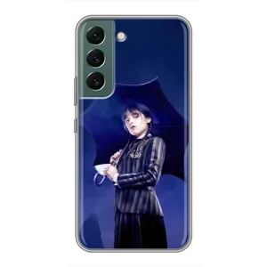 Чехлы Венсдей на Samsung Galaxy S22 Plus Уэнсдей (AlphaPrint) (Уэнздей с зонтом)