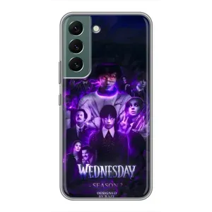 Чехол с дизайном Венздей 2 на Samsung Galaxy S22 Plus (Фиолетовая магия Уэнздей)