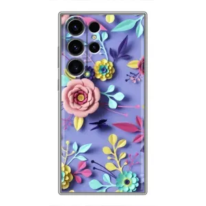 Чехлы с Цветами для Samsung Galaxy S22 Ultra (VPrint) (Цветочный дизайн)