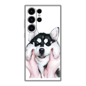 Чохол з Хаскі Samsung Galaxy S22 Ultra - (AlphaPrint) (Хаскі улибака)
