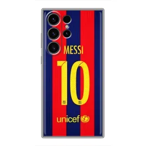 Чехлы Месси для Samsung Galaxy S22 Ultra (AlphaPrint) (Messi Barca 10)