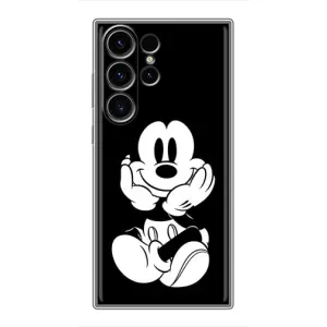 Міккі Маус чохол для Samsung Galaxy S22 Ultra (AlphaPrint - Мультяшні) (Маус на чорному)