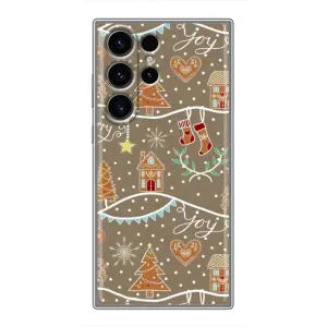 Новорічні, Святкові Чохли для Samsung Galaxy S22 Ultra - 2024 год (Новорічні пряники)