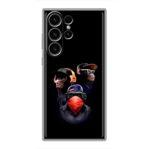 Чохол з Мавпами Samsung Galaxy S22 Ultra - (AlphaPrint) (Три мавпи)