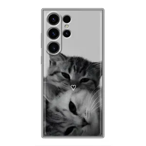 Чохол з малюнком кіт на Samsung Galaxy S22 Ultra (Пара котів)
