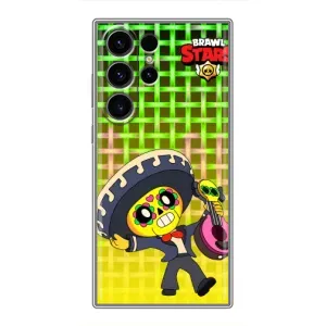 Чехлы Brawl Stars для Samsung Galaxy S22 Ultra (AlphaPrint) (Поко в самбреро)