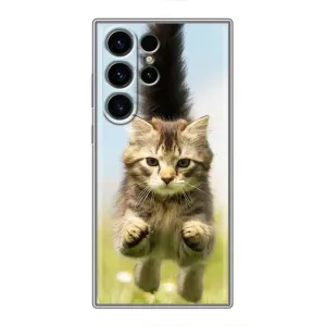 Чохли з Котиками для Samsung Galaxy S22 Ultra (VPrint) (Прижок кота)