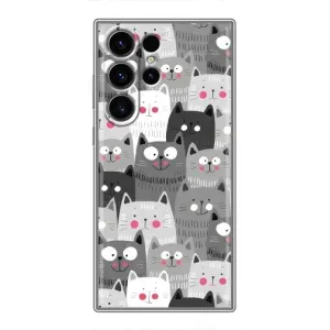 Чохли з Котиками для Samsung Galaxy S22 Ultra (VPrint) (Мальовані котики)