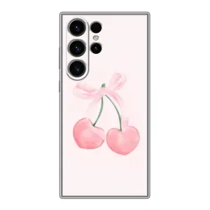 Чохол з розовим принтом для Samsung Galaxy S22 Ultra (Рожеві вишні)