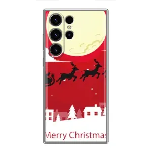 Різдвяні Чохли для Samsung Galaxy S22 Ultra (VPrint) (Санта з оленями)