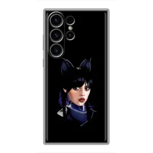 Чехлы Венсдей на Samsung Galaxy S22 Ultra Уэнсдей (AlphaPrint) (серьезная Уэнздей)
