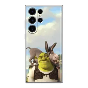 Чехол с мультфильмом Шрек на Samsung Galaxy S22 Ultra (Шрек и Осел)