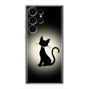 Чохол з принтом для Samsung Galaxy S22 Ultra (AlphaPrint) Модні коти (Силует котика)