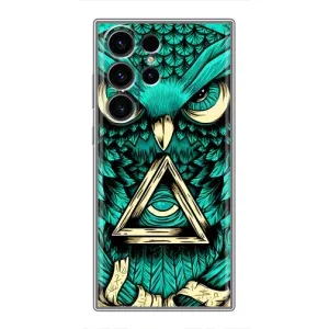 Чохол з пташками на Samsung Galaxy S22 Ultra (VPrint) (Сова з оком)