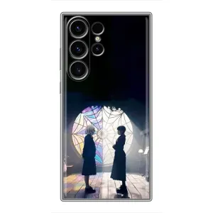 Чехлы Венсдей на Samsung Galaxy S22 Ultra Уэнсдей (AlphaPrint) (Уэнздей и Инид)