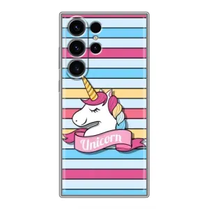 Чехол для Самсунг S22 Ультра - (Единорожки - Новинки) (AlphaPrint) (Unicorn)